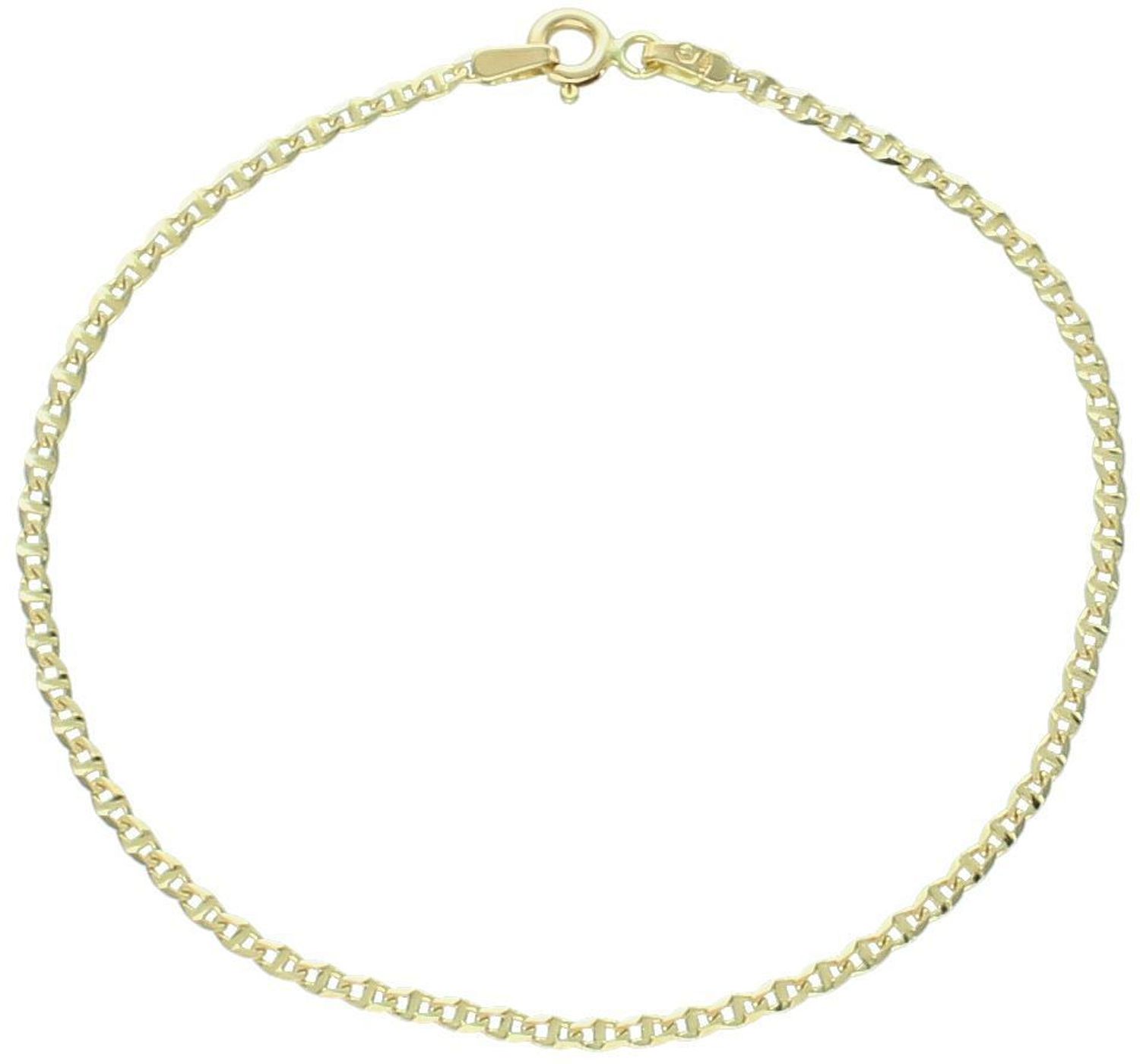 Złota bransoletka damska próby 585 o szerokości 2 mm i długości 19 cm. Klasyczna biżuteria z zapięciem na karabińczyk – elegancja na każdą okazję.1.jpg